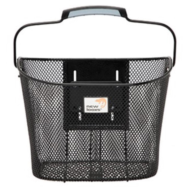 Newlooxs toscane klickfix - afneembare fietsmand - stuur - 19 liter - staal - zwart