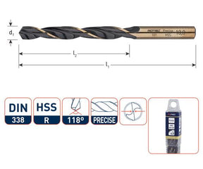 Rotec spiraalboor hss precise 2.7mm