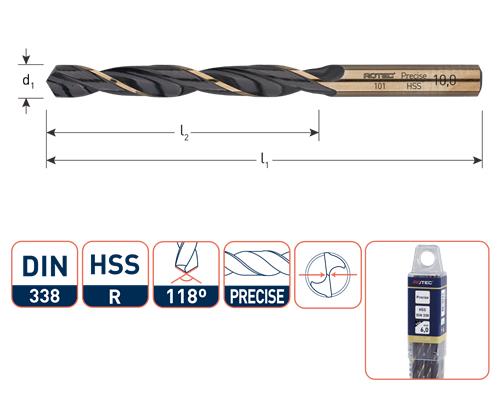 Rotec spiraalboor hss precise 2.2mm