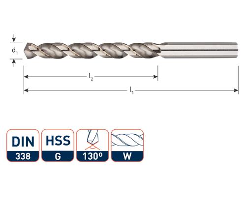 Rotec spiraalboor din338 alu 4.2