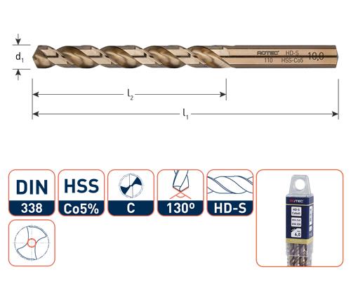 Rotec spiraalboor din338 co 7.7mm