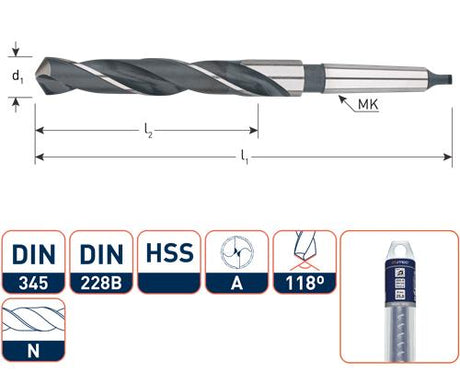 Rotec mc boor din345 42.0mm