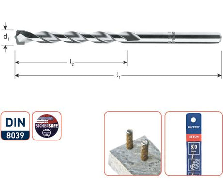 Rotec betonboor 4.0mm