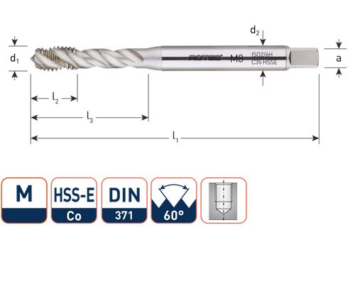 Rotec machinetap din376 m20 blind