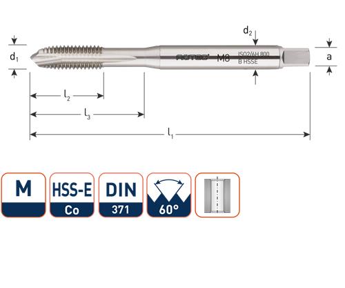 Rotec machinetap din376 m30