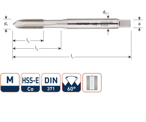 Rotec machinetap d371 alu m8