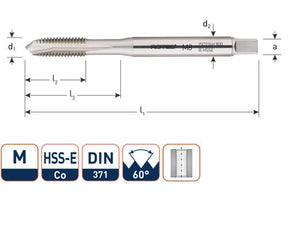 Rotec machinetap d371 alu m10