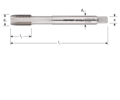 Rotec machinetap din371 mf10x1