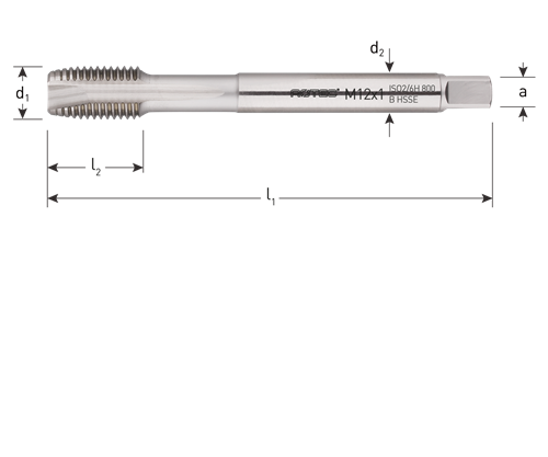 Rotec machinetap din374 mf24x2