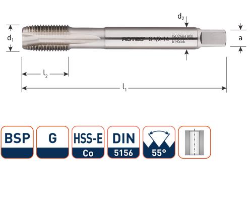 Rotec machinetap din374 7 8 g