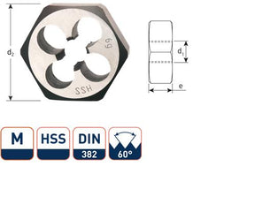 Rotec zeskant snijmoer m24 din382 hss