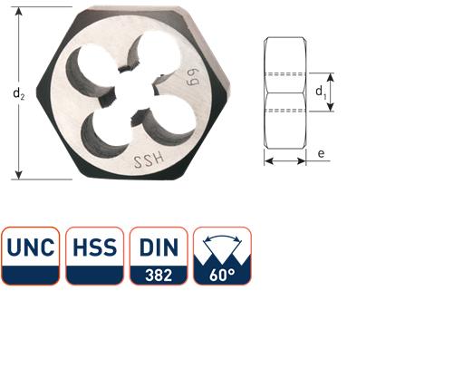 Rotec zeskant snijmoer 3 8 unc din382 hss
