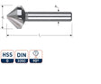 Rotec verzinkfrees 90gr. 3-snijder 16.5mm