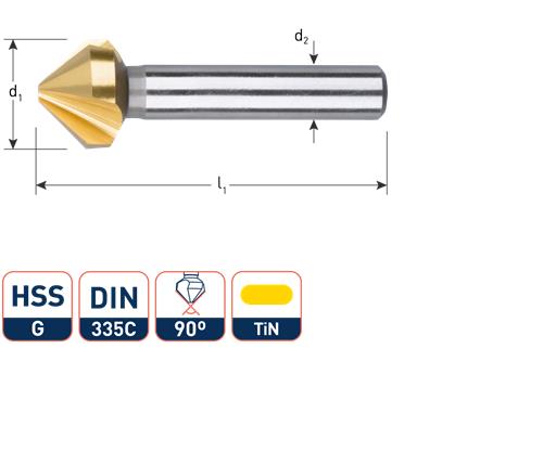 Rotec verzinkfrees 90gr. tin-coated 31mm