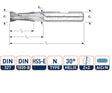 Rotec spiebaanfrees kort din327 4.0mm weldon gecoat (u)