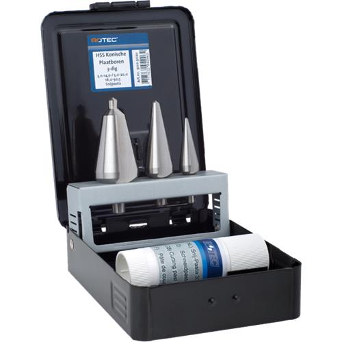 Rotec plaatboorset conisch nr-1-2-7
