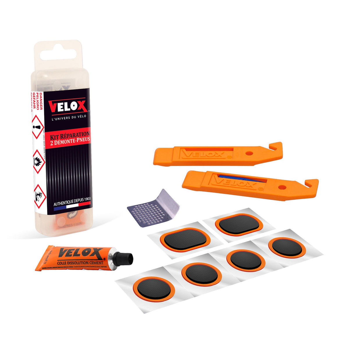 Velox bandreparatieset mini 6 pleisters-solutie-2 bandenlichters