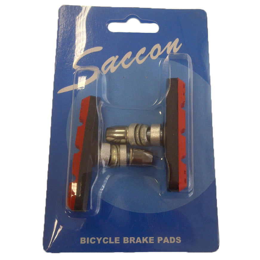 SACCON SET Brake Pads V-Brake PM22R Black Red