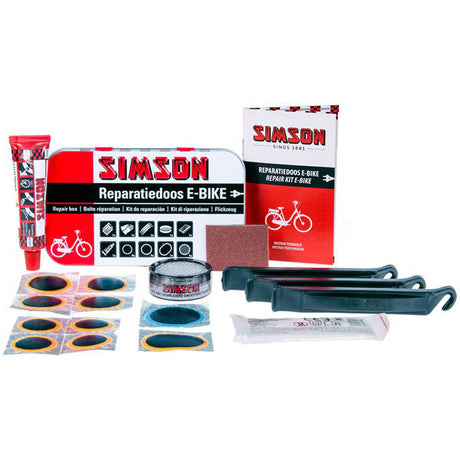 reparatiedoos E-bike aluminium rood wit 14-delig