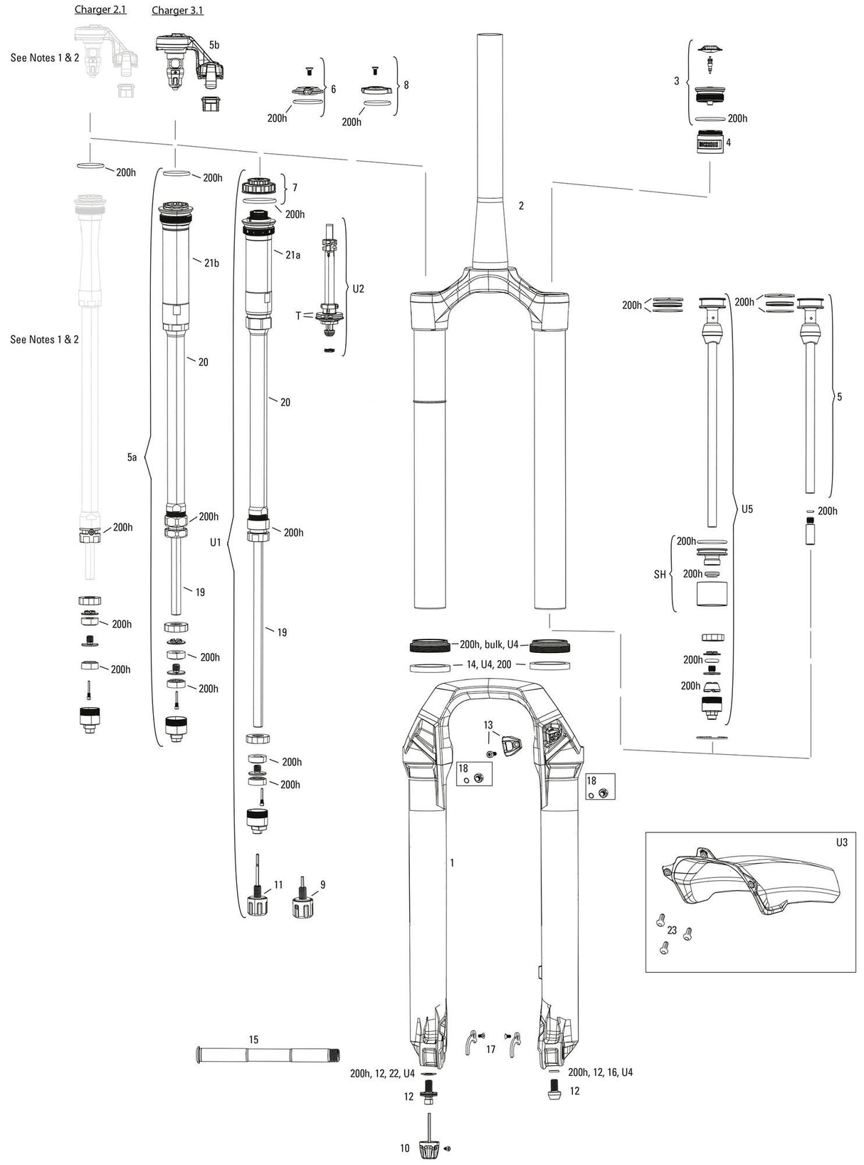 Rockshox verende voorvork lyrik select rc susp.fork rs lyrik sel.rc 140mm black