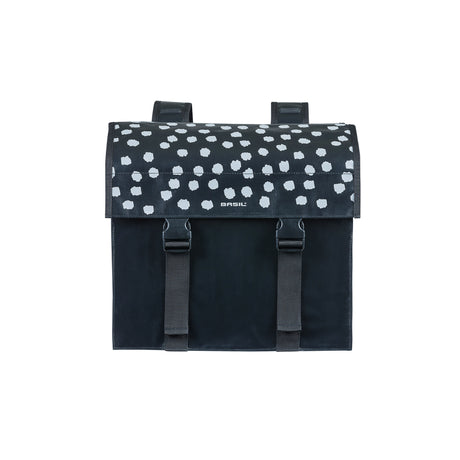 Basil Urban Load dubbele fietstas - zwart groen, waterafstotend, 53L