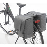 Nova Double - Double bicycle bag, gray, water -repellent