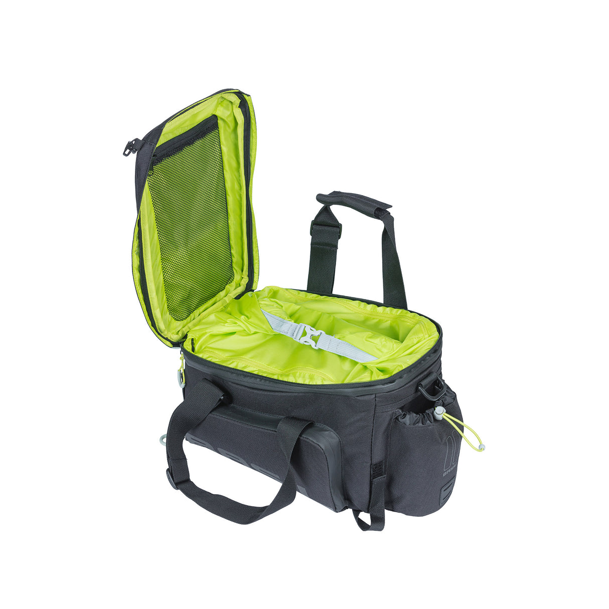 Basil Miles XL Pro bagagedragertas - waterdicht - sportief - zwart lime - 9-36L - MIK RT adapterplaten