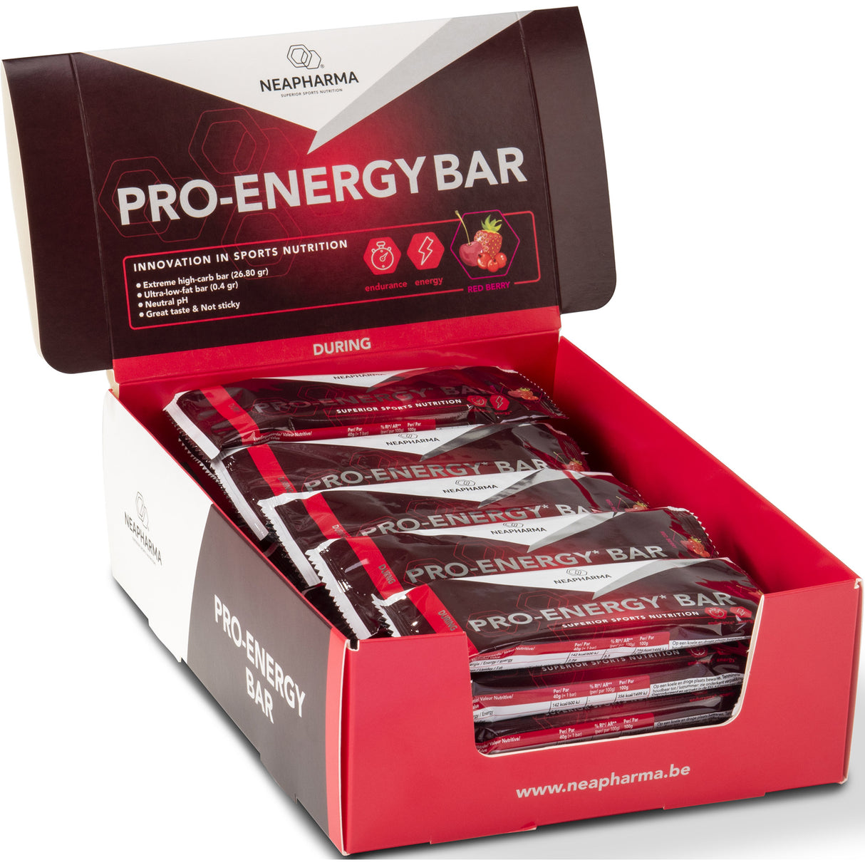 Neapharma Neapharma Energy Bar Red Fruits Display s 30 bary