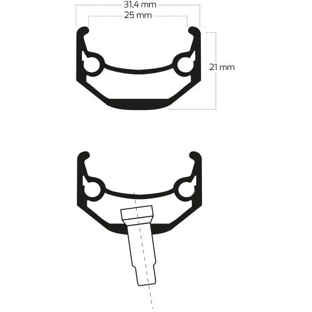 Qibbel velg andra 40 27,5 584 36g 14g disc alu zwart