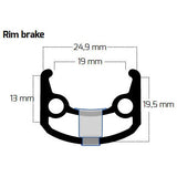 Ryde velg sputnik refelectie 28 622 36g 14g cnc alu zilver
