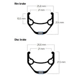 Ryde b.v. velg 28' - 14 622 zac421 aluminium cnc zwart