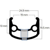 Ryde velg sputnik 28 622 36g 14g cnc zwart