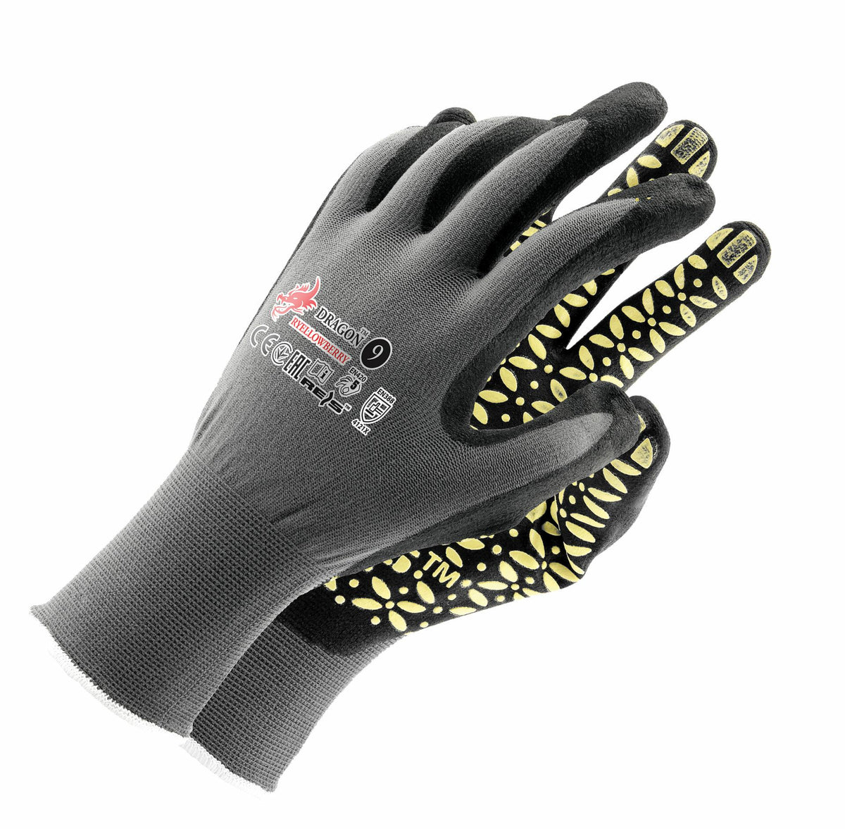 Handschoenen van de draak 7 zwartgeel