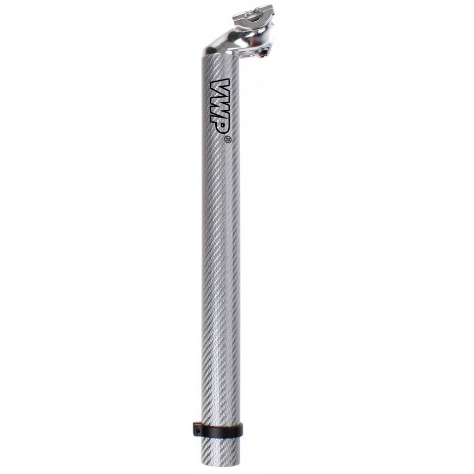 Zadelpen atb race 80% fiber 20% carbon 27.2 zilver