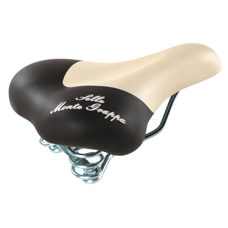 Monte grappa zadel fashion met veer cream zwart