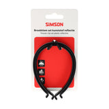 Simson broekklemmen kunststof met reflectie