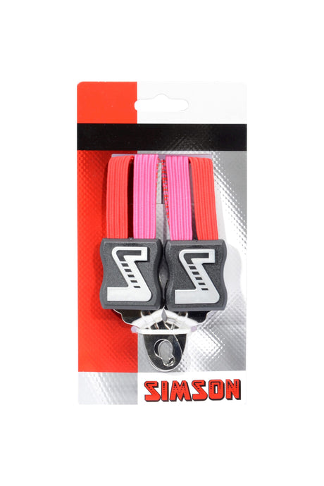 Snelbinder Trio Simson kort met 3 binders - roze rood