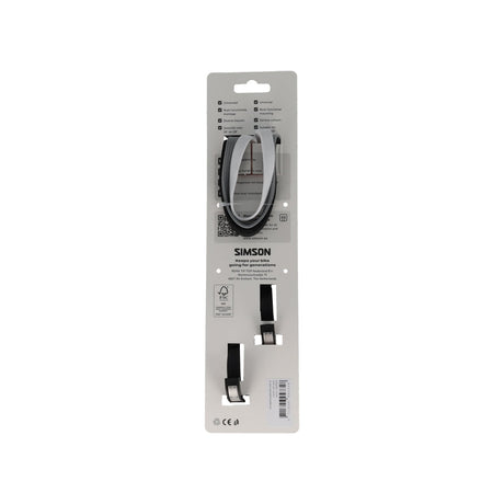 Rema tip top nederland b.v. simson karabijnhaakbinder 60cm zwart wit grijs