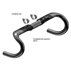 Deda Carbon Sterin Bend Vinci Shallow 400mm POB 31.7mm Carb.