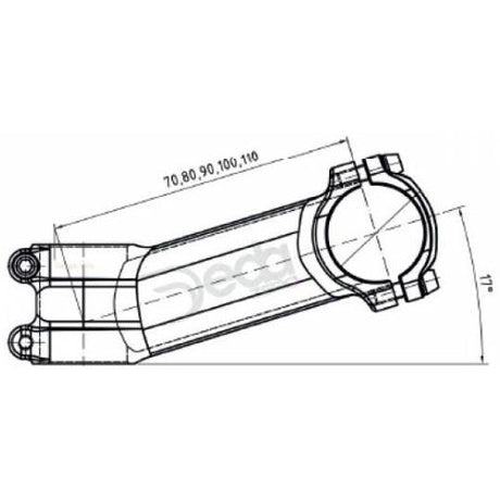 Deda a-head nok zero 90mm bob alu 73-17gr. 31.7mm oem