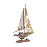 Strandsouvenir - zeilboot gestreept stof
