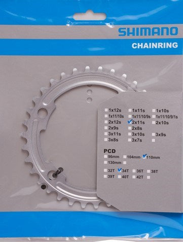 Shimano kettingblad 105 11v 34t y1ph34010 fc-5800 zilver