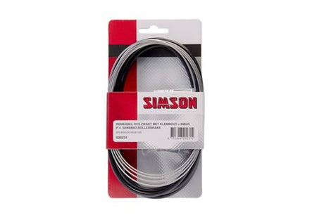 Simson rollerbrake remkabelset compleet RVS grijs op kaart