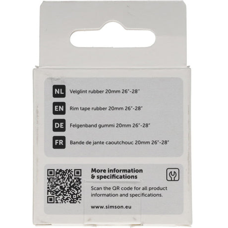 Simson velglint 26-28 20mm breed - zwart