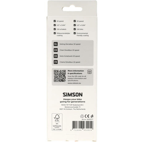 Simson ketting derailleur 10v hg
