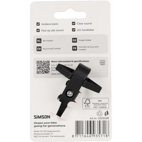 Simson fietsbel voetbal