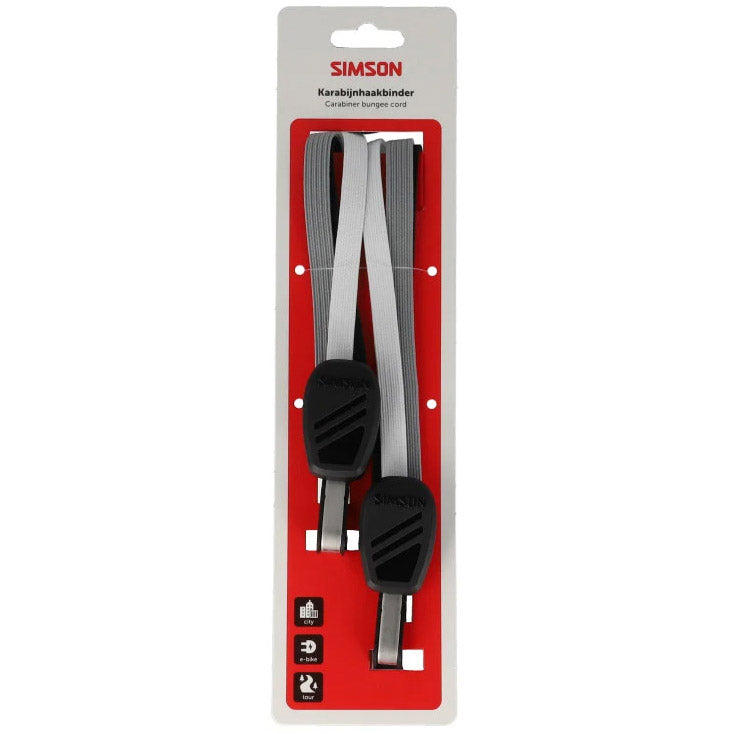 Simson karabijnhaakbinder 60cm zwart wit grijs