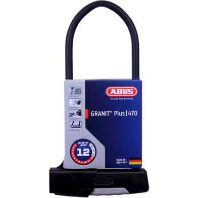 ABUS BEUGELTOT GRANIT PLUS 470 30 cm črna