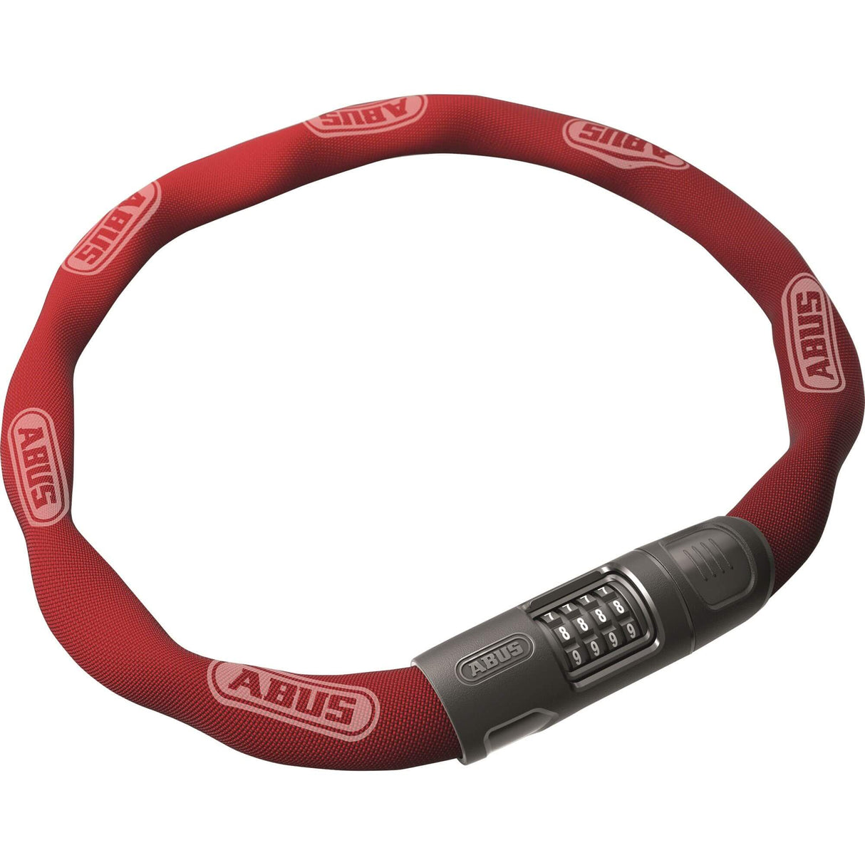 Abus Chain Lock 8808C 85 Red, 8mm firkant, justerbar kode