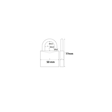 Abus Hangslot 65 50mm Grijs